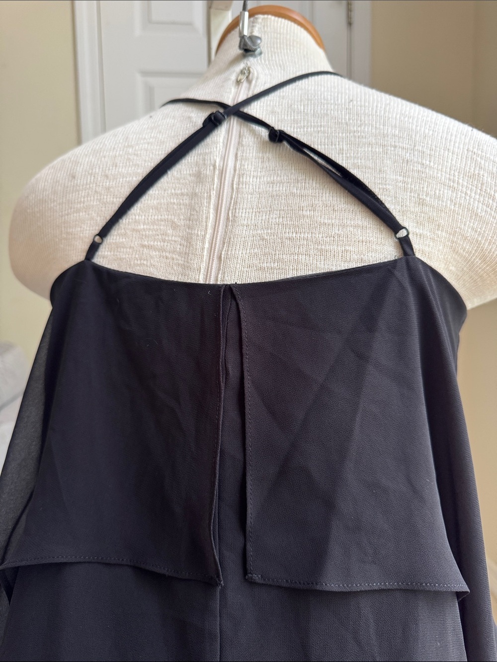BCBGeneration Black Ruffled Halter Camisole - Picture 5 of 7